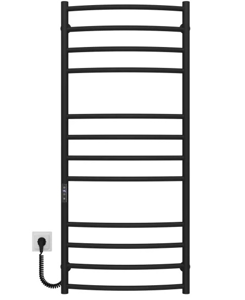 Электрический полотенцесушитель Deffi Классик Элит П12 400х1200 левое подключение JD03 черный C.KE.120.40.12.E.B.L.1