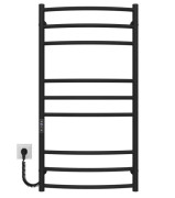 Электрический полотенцесушитель Deffi Классик Элит П9 500х1000 левое подключение JD03 черный C.KE.100.50.9.E.B.L.1