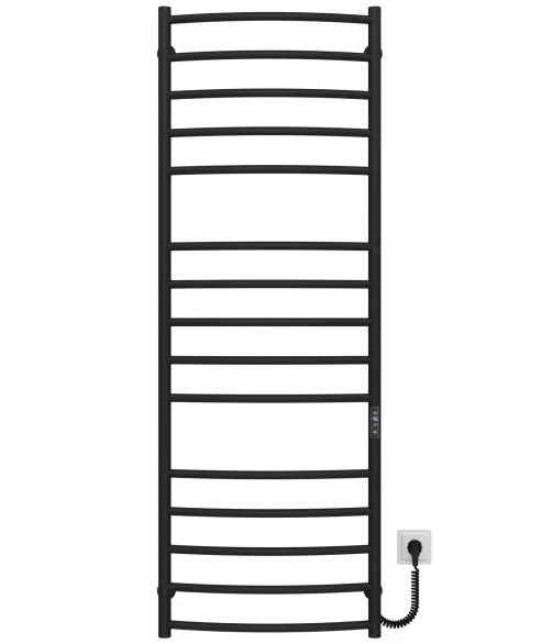 Электрический полотенцесушитель Deffi Классик Элит П15 400х1500 правое подключение JD03 черный C.KE.150.40.15.E.B.R.1