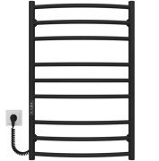 Електрична сушарка для рушників Deffi Класик Еліт П9 500х800 ліве підключення JD03 чорний C.KE.80.50.9.E.B.L.1