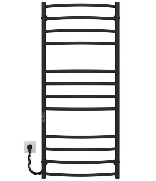 Електросушарка для рушників Deffi Класик Еліт П12 500х1200 ліве підключення JD03 чорний C.KE.120.50.12.E.B.L.1