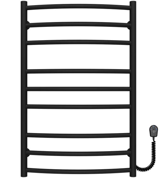 Електрична сушарка для рушників Deffi Класик Еліт П9 600х800 праве підключення чорний C.KE.80.60.9.E.B.R.5