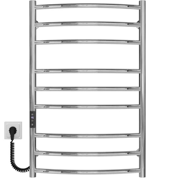 Электрический полотенцесушитель Deffi Классик Элит П9 600х800 левое подключение JD03 хром C.KE.80.60.9.E.C.L.1