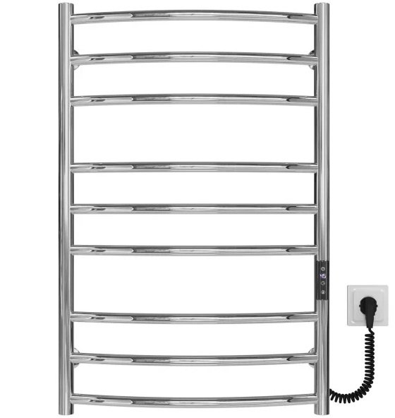 Електрична сушарка для рушників Deffi Класик Еліт П9 600х800 праве підключення JD03 хром C.KE.80.60.9.E.C.R.1