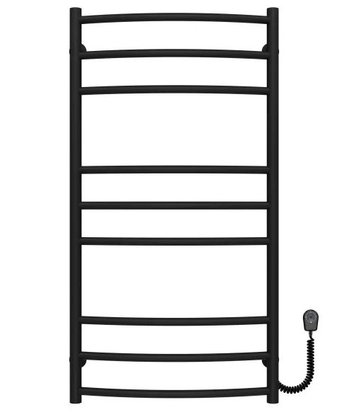 Електрична сушарка для рушників Deffi Класик Еліт П9 600х1000 праве підключення чорний C.KE.100.60.9.E.B.R.5
