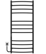 Електрична сушарка для рушників Deffi Еліт П12 600х1200 ліве підключення JD03 чорний C.KE.120.60.12.E.B.L.1