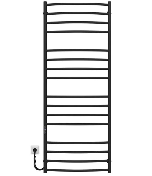 Электрический полотенцесушитель Deffi Классик Элит П16 600х1600 левое подключение JD03 черный C.KE.160.60.16.E.B.L.1