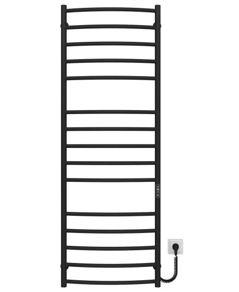 Электрический полотенцесушитель Deffi Классик Элит П15 600х1500 правое подключение JD03 черный C.KE.150.60.15.E.B.R.1