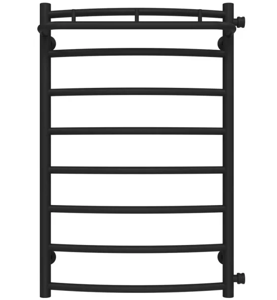 Полотенцесушитель водяной Deffi Классик N П8 500х800 боковое правое подключение черный C.KN.80.50.8.B.C