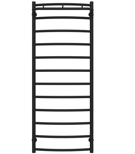 Полотенцесушитель водяной Deffi Классик N П12 500х1300 нижнее подключение черный C.KN.130.50.12.B.A