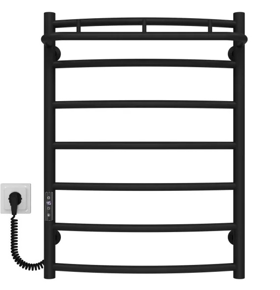 Электрический полотенцесушитель Deffi Классик N П7 500х700 левое подключение JD03 черный C.KN.70.50.7.E.B.L.1