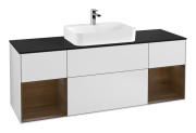 Тумба под раковину Villeroy & Boch Finion 160х50,1 см с подсветкой МДФ белый матовый лак/стекло белое матовое F452GNMT