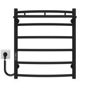 Электрический полотенцесушитель Deffi Классик N П6 500х600 левое подключение JD03 черный C.KN.60.50.6.E.B.L.1