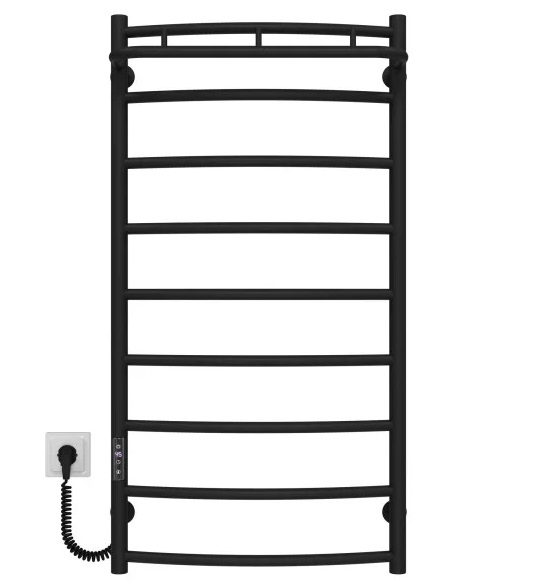 Електрична сушарка для рушників Deffi Класик N П9 500х1000 ліве підключення JD03 чорний C.KN.100.50.9.E.B.L.1