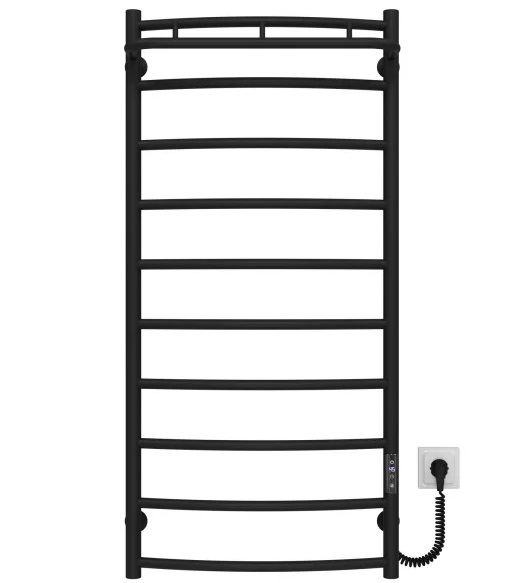 Электрический полотенцесушитель Deffi Классик N П10 500х1100 правое подключение JD03 черный C.KN.110.50.10.E.B.R.1