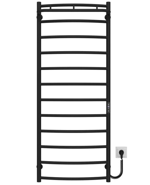 Электрический полотенцесушитель Deffi Классик N П12 500х1300 правое подключение JD03 черный C.KN.130.50.12.E.B.R.1