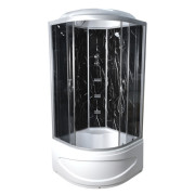 Гидромассажный бокс Vivia TKF 90 Черный оникс BG 90x90 профиль сатин/тонированное стекло А0045667