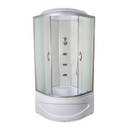 Гидромассажный бокс Vivia TKF 90 Белый оникс WG 90x90 профиль сатин/стекло fabric А0045225