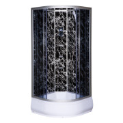 Гидромассажный бокс Vivia TKF 90-30 Черная паутина BG 90x90 профиль сатин/тонированное стекло А0046363