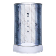 Гидромассажный бокс Vivia TKF 90-30 Мрамор BG 90x90 профиль сатин/тонированное стекло А0047473