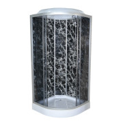 Гідромасажний бокс Vivia TKF 90/1 Чорна павутина BG 90x90 профіль сатин/тоноване скло А0045223
