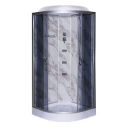 Гідромасажний бокс Vivia TKF 90/1 Мармур BG 90x90 профіль сатин/тоноване скло А0045671