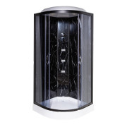 Гідромасажний бокс Vivia TKF 90/1 BP Чорний онікс BG 90x90 профіль чорний/тоноване скло А0046369
