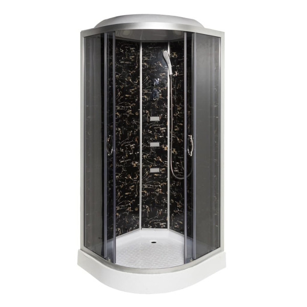 Гидромассажный бокс Vivia TKF 90/1 Venom BG 90x90 профиль сатин/тонированное стекло А0048380