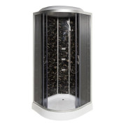 Гідромасажний бокс Vivia TKF 90/1 Venom BG 90x90 профіль сатин/тоноване скло А0048380