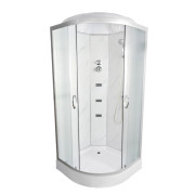 Гидромассажный бокс Vivia TKF 100/1 Белый оникс WG 100х100 профиль сатин/стекло fabric А0046385