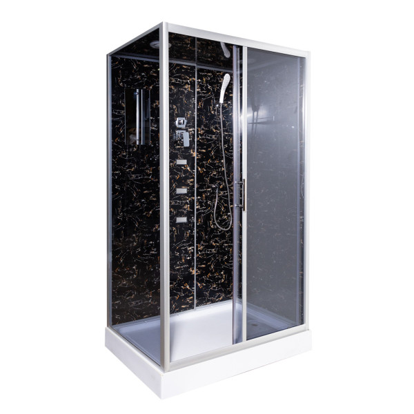 Гідромасажний бокс Vivia TKF 7715 Веном BG 120х80 профіль сатин/тоноване скло А0048641