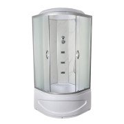 Гидромассажный бокс Vivia TKF 90 Белый оникс WG 90x90 профиль сатин/стекло fabric А0045225