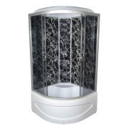 Гидромассажный бокс Vivia TKF 100 Черная паутина BG 100х100 профиль сатин/тонированное стекло А0045234