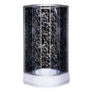 Гидромассажный бокс Vivia TKF 90-30 Черная паутина BG 90x90 профиль сатин/тонированное стекло А0046363