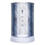 Гидромассажный бокс Vivia TKF 90-30 Мрамор BG 90x90 профиль сатин/тонированное стекло А0047473