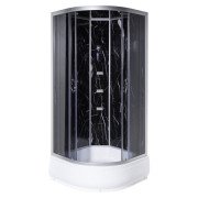Гидромассажный бокс Vivia TKF 90-30 Черный оникс BG 90x90 профиль сатин/тонированное стекло А0046365