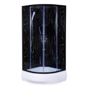 Гидромассажный бокс Vivia TKF 90-30 BP Черный оникс BG 90x90 профиль черный/тонированное стекло А0046376