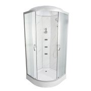 Гідромасажний бокс Vivia TKF 90/1 Білий оникс WG 90x90 профіль сатин/скло fabric А0045221