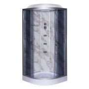 Гидромассажный бокс Vivia TKF 90/1 Мрамор BG 90x90 профиль сатин/тонированное стекло А0045671