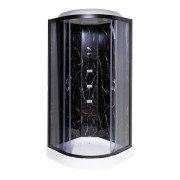 Гидромассажный бокс Vivia TKF 90/1 BP Черный оникс BG 90x90 профиль черный/тонированное стекло А0046369
