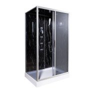 Гидромассажный бокс Vivia TKF 7715 Черный оникс BG 120х80 профиль сатин/тонированное стекло А0048639