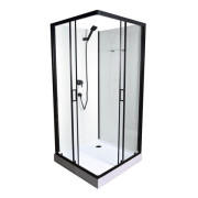Гідромасажний бокс Insana Floris 90x90 профіль чорний/прозоре скло А0046017