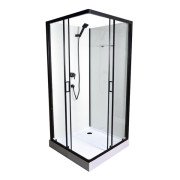 Гидромассажный бокс Insana Floris 90x90 профиль черный/прозрачное стекло А0046017