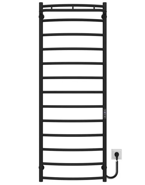 Електрична сушарка для рушників Deffi Класик N П13 500х1400 праве підключення JD03 чорний C.KN.140.50.13.E.B.R.1