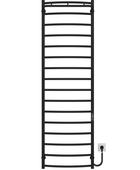 Электрический полотенцесушитель Deffi Классик N П16 500х1700 правое подключение JD03 черный C.KN.170.50.16.E.B.R.1