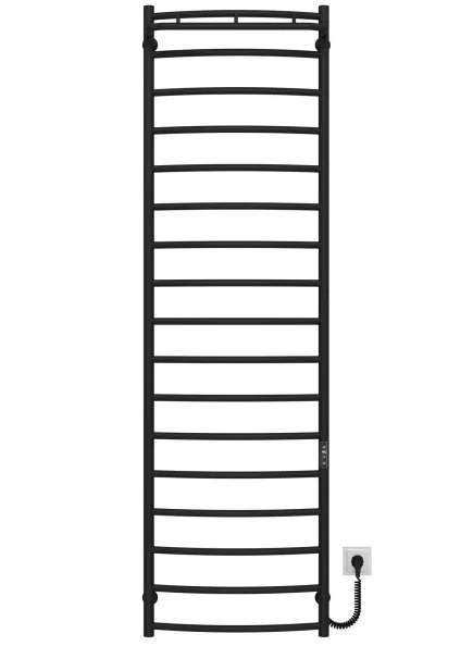 Електрична сушарка для рушників Deffi Класик N П17 500х1800 праве підключення JD03 чорний C.KN.180.50.17.E.B.R.1