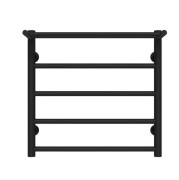 Полотенцесушитель водяной Deffi Терма П5 500х500 боковое правое подключение черный C.TE.50.50.5.B.C