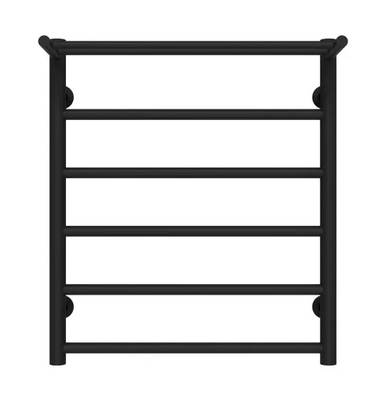 Сушка для рушників водяна Deffi Терма П6 500х600 бічне ліве підключення чорний C.TE.60.50.6.B.B