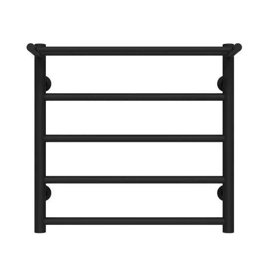 Полотенцесушитель водяной Deffi Терма П5 500х500 боковое левое подключение черный C.TE.50.50.5.B.B