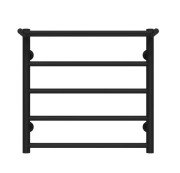 Полотенцесушитель водяной Deffi Терма П5 500х500 боковое левое подключение черный C.TE.50.50.5.B.B